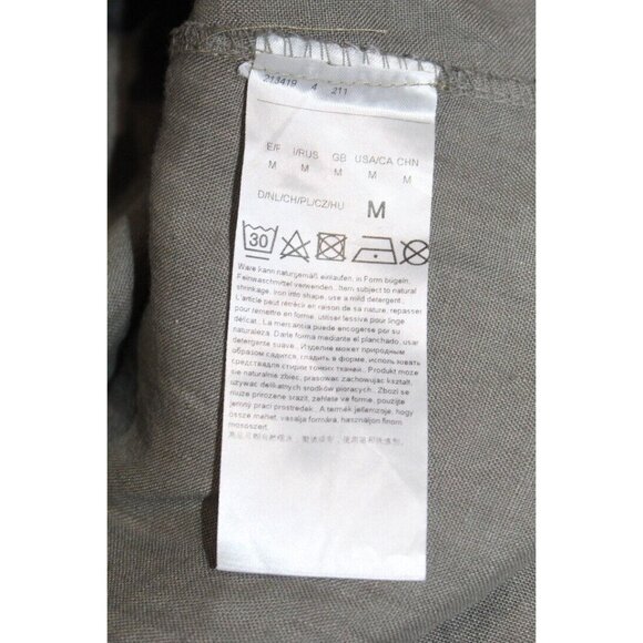 Cartoon Germany Women's Linen Dress Tie Neck Pullover Sleeveless Midi Khaki M - Picture 5 of 7